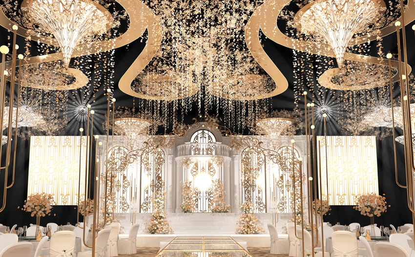 拜城花木兰喜事汇金色大厅效果展示